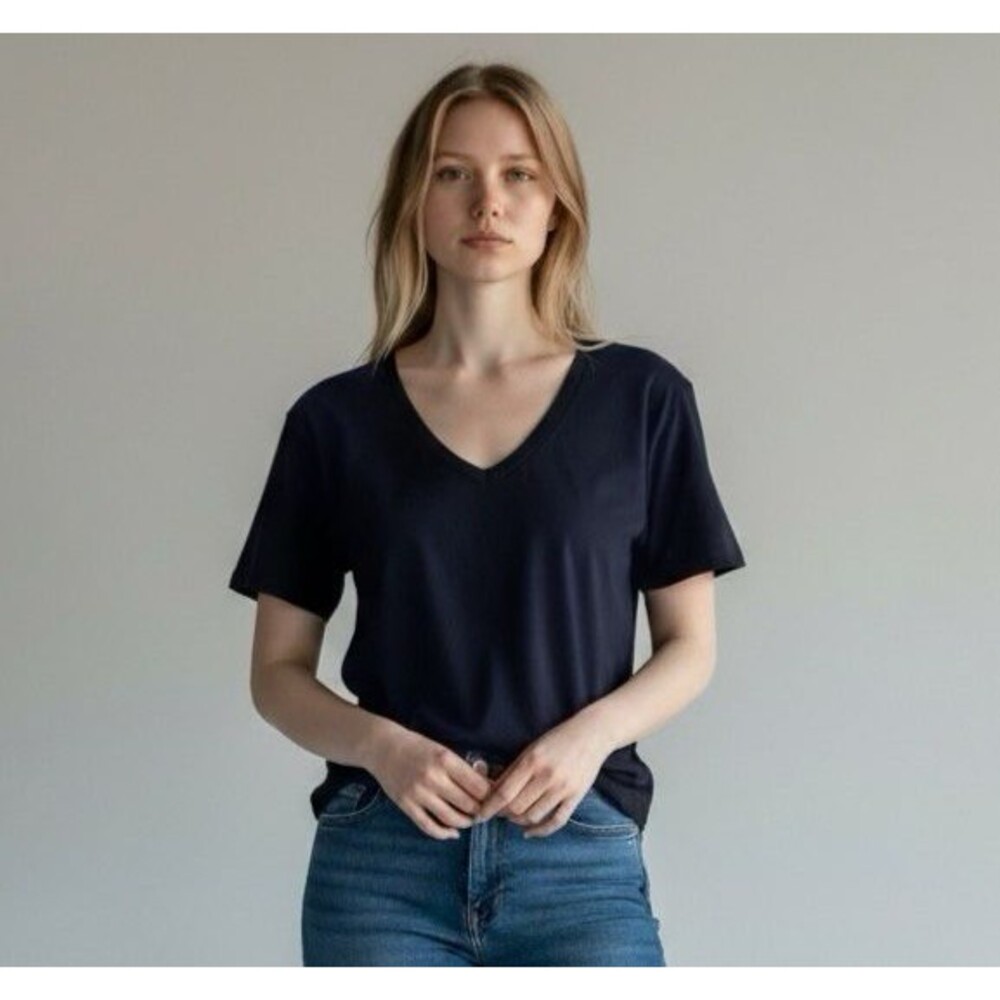 AG Adriano Goldschmied T-Shirt Womens S Blue Henson Tee Casual Minimalist NEW